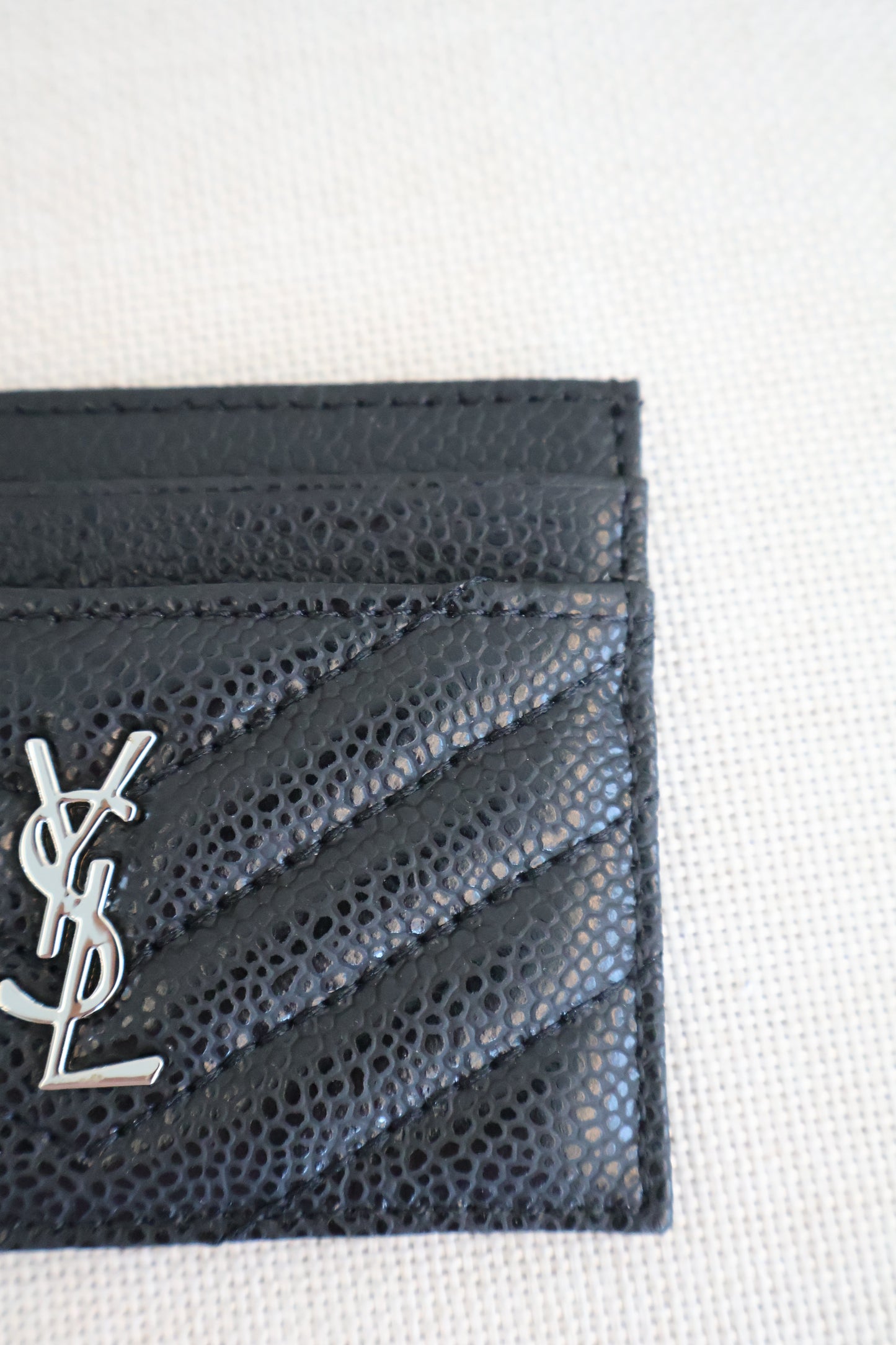 YSL Cardholder Black x Silver (Whatsapp for Price & Grade)