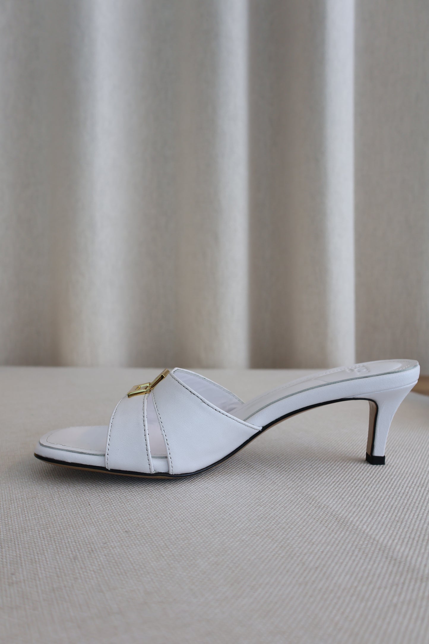 Fendi FFold Heels White (Whatsapp for Price & Grade)