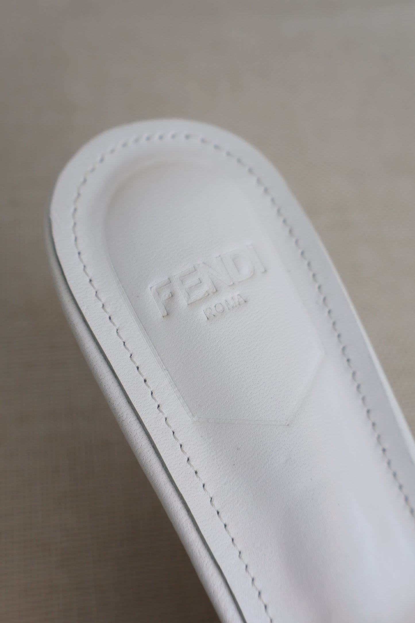 Fendi FFold Heels White (Whatsapp for Price & Grade)