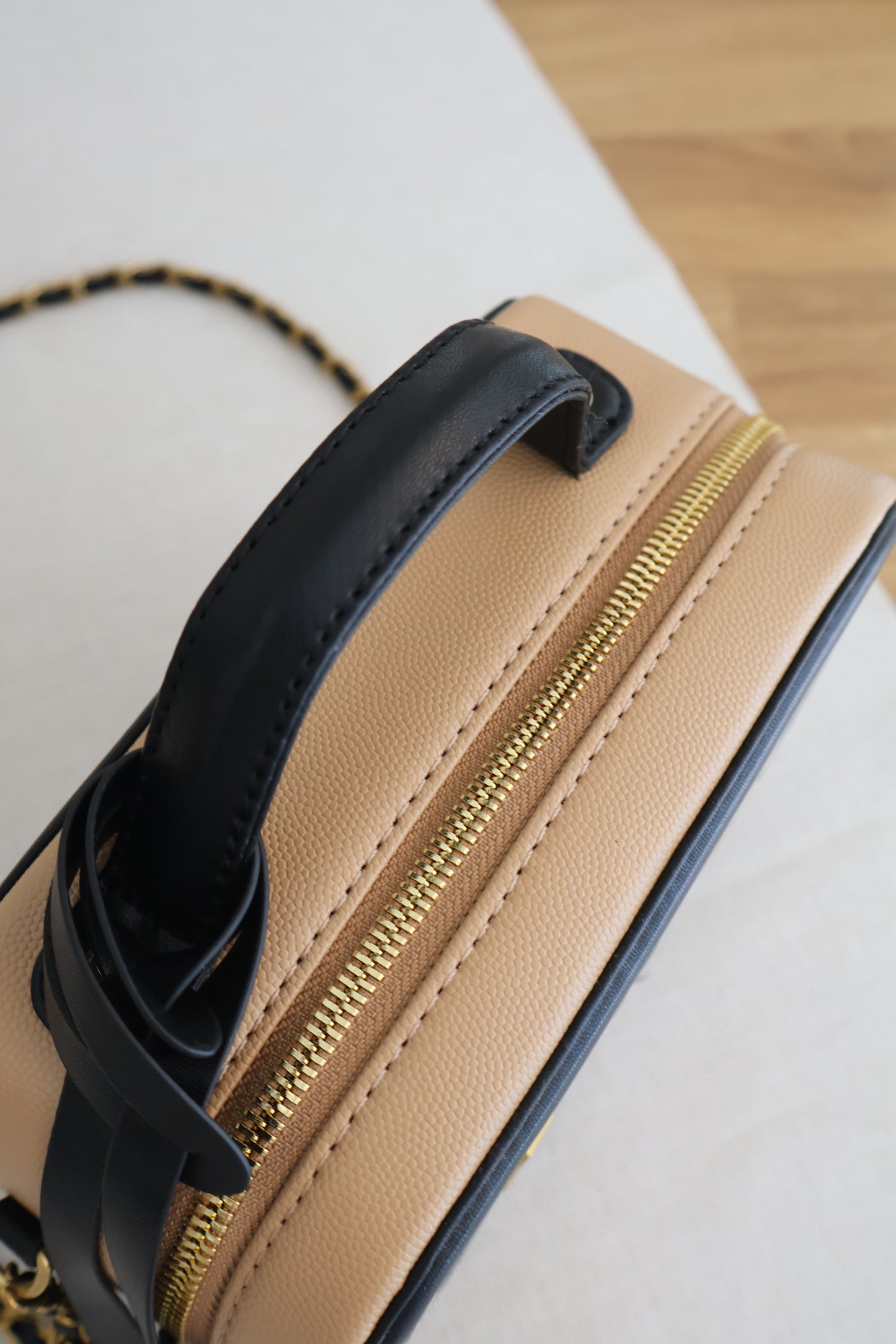 Chanel Vanity Case Beige x Black (Whatsapp for Price & Grade)