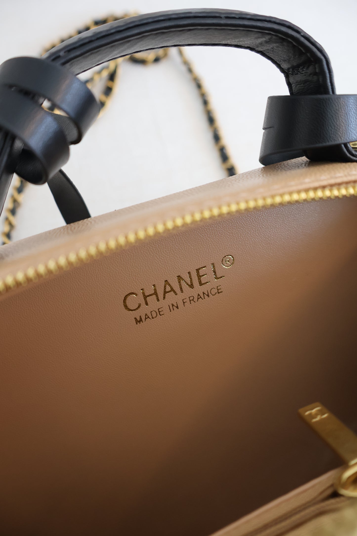 Chanel Vanity Case Beige x Black (Whatsapp for Price & Grade)