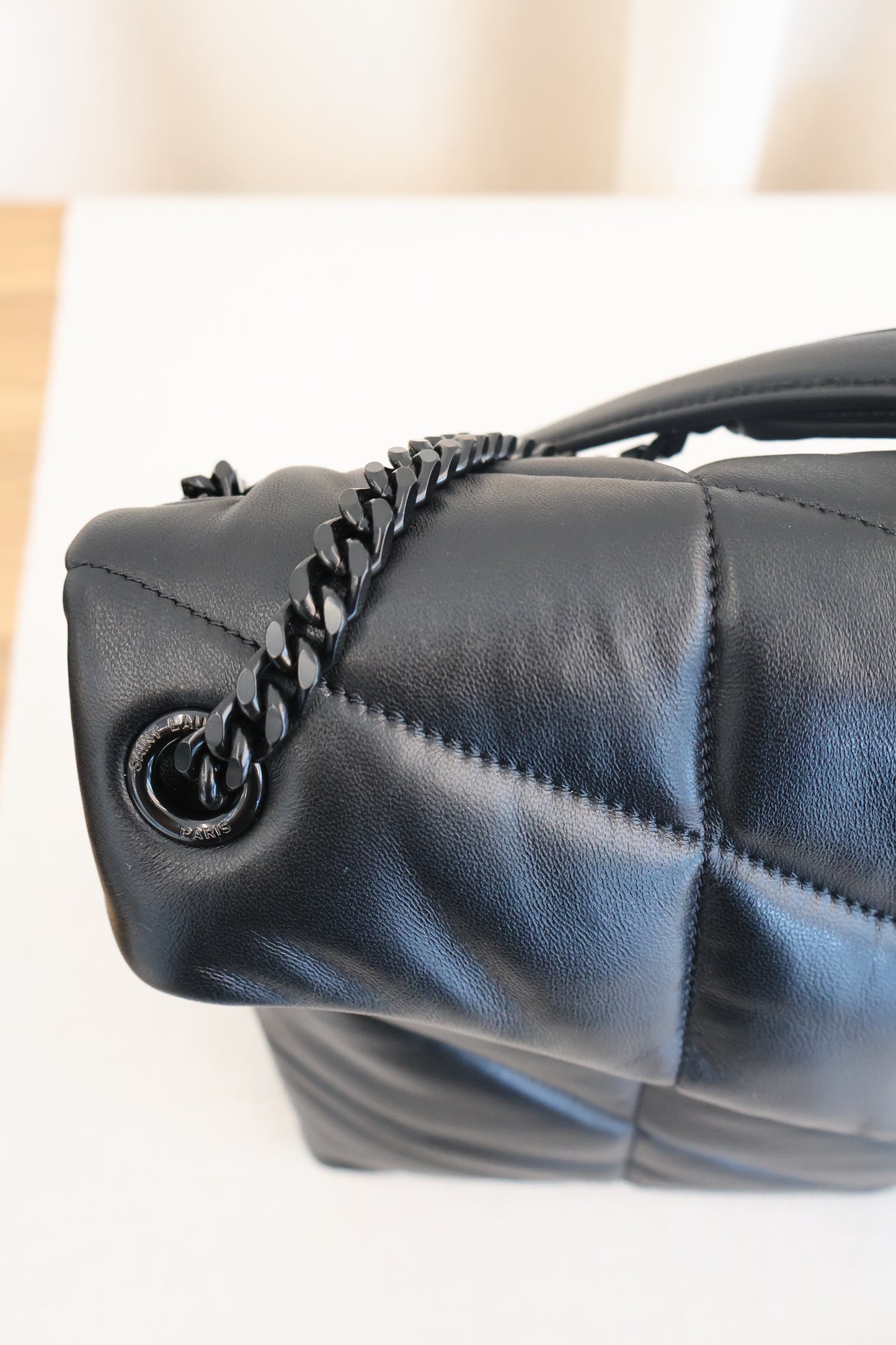 YSL LouLou Puffer Medium in Nappa Leather Black (Whatsapp for Price & Grade)