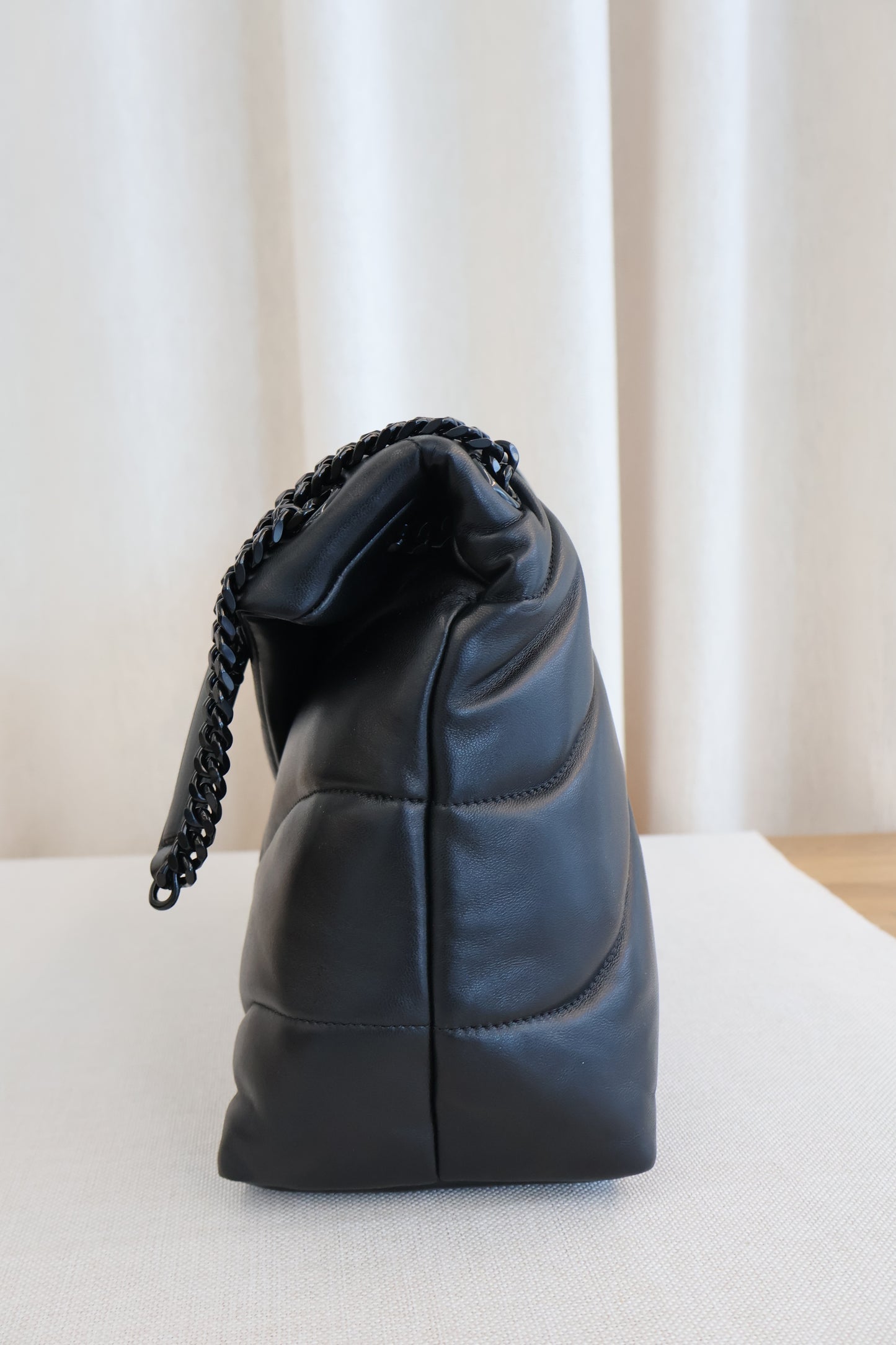 YSL LouLou Puffer Medium in Nappa Leather Black (Whatsapp for Price & Grade)