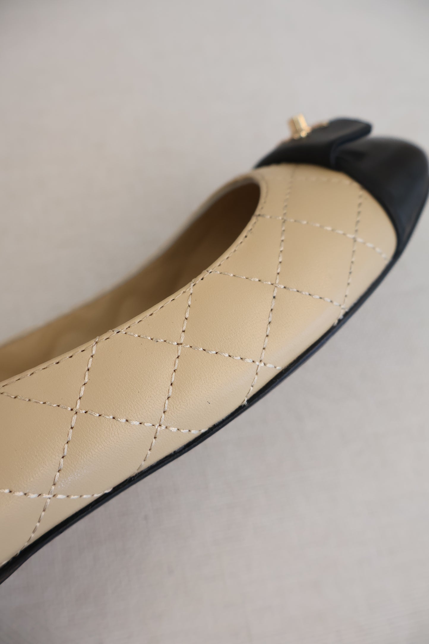 Chanel Flats Nude x Black (Whatsapp for Price & Grade)