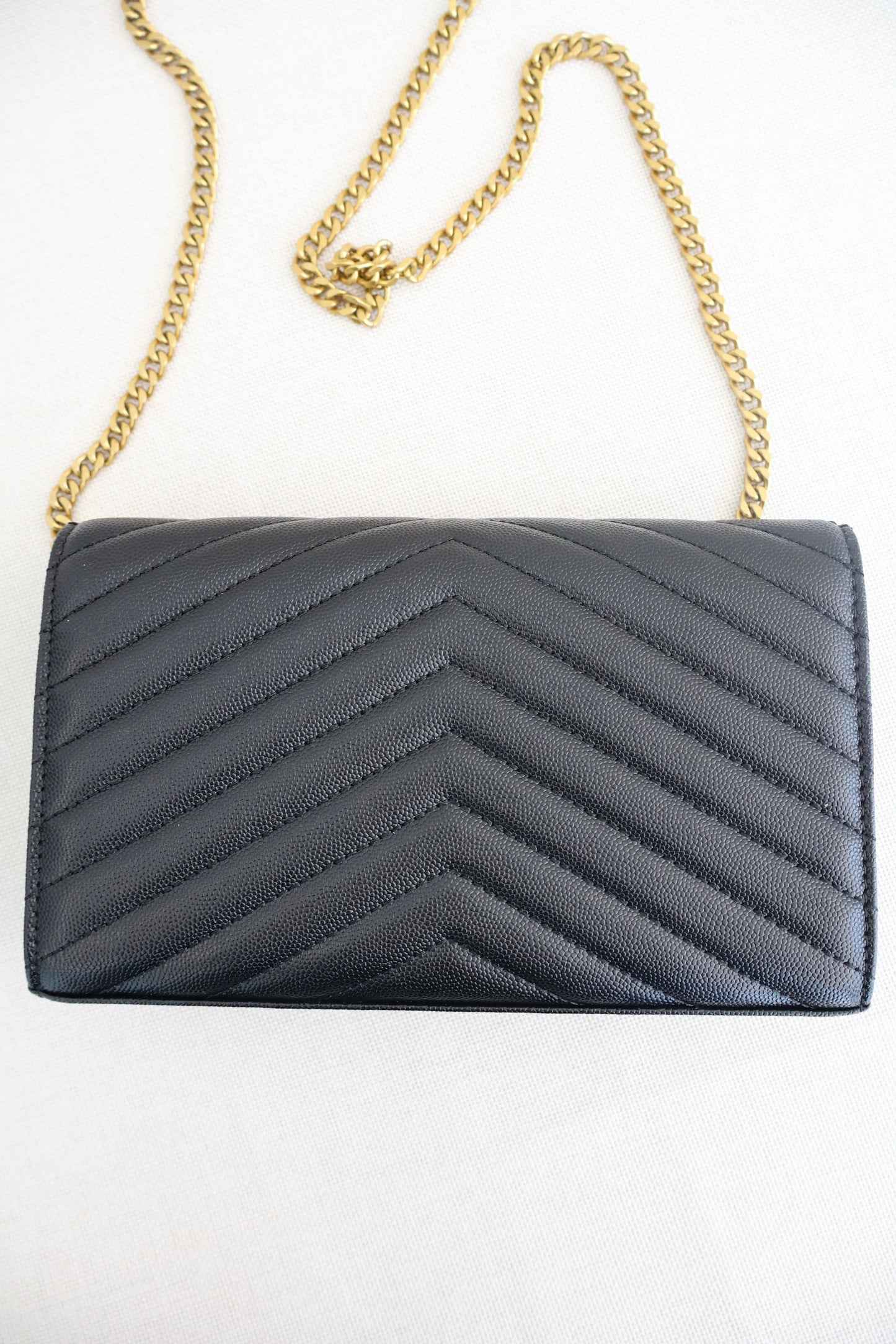 YSL WOC Cassandre Black x Gold Bag (Whatsapp for Price & Grade)