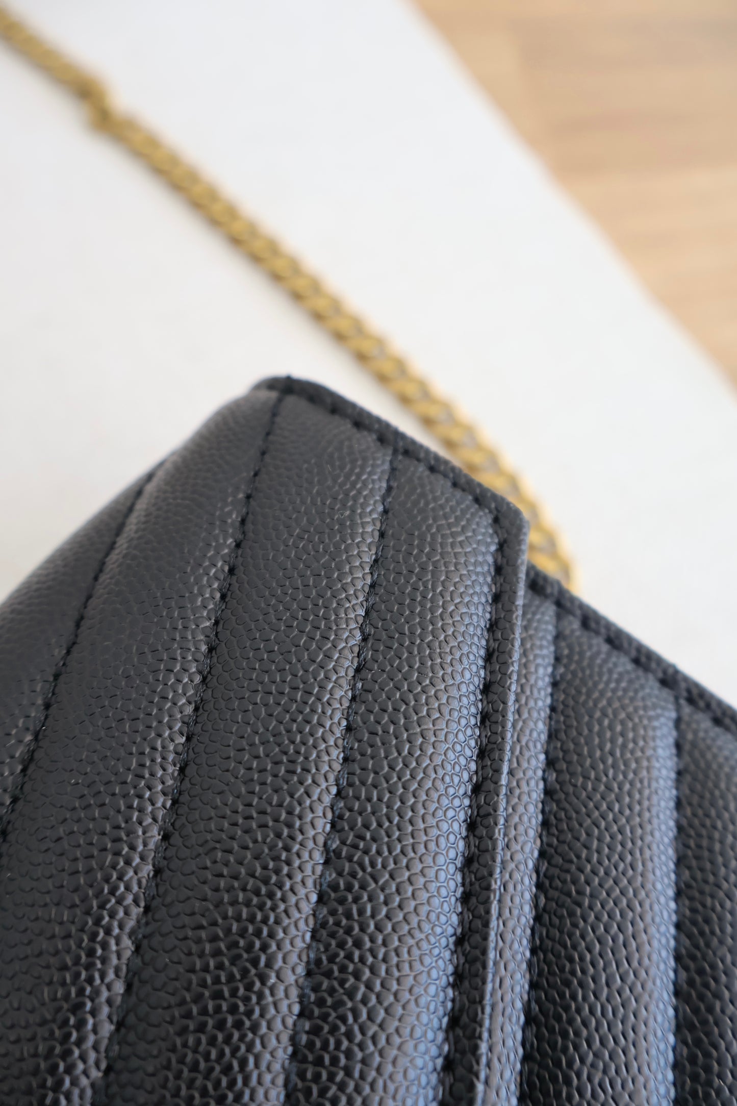 YSL WOC Cassandre Black x Gold Bag (Whatsapp for Price & Grade)