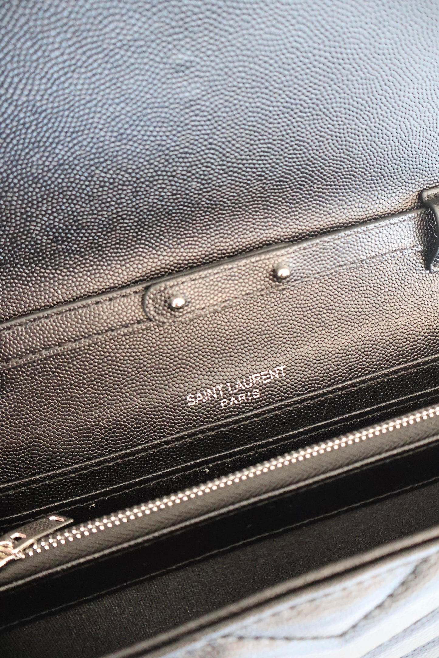 YSL WOC Cassandre Black x Silver Bag (Whatsapp for Price & Grade)
