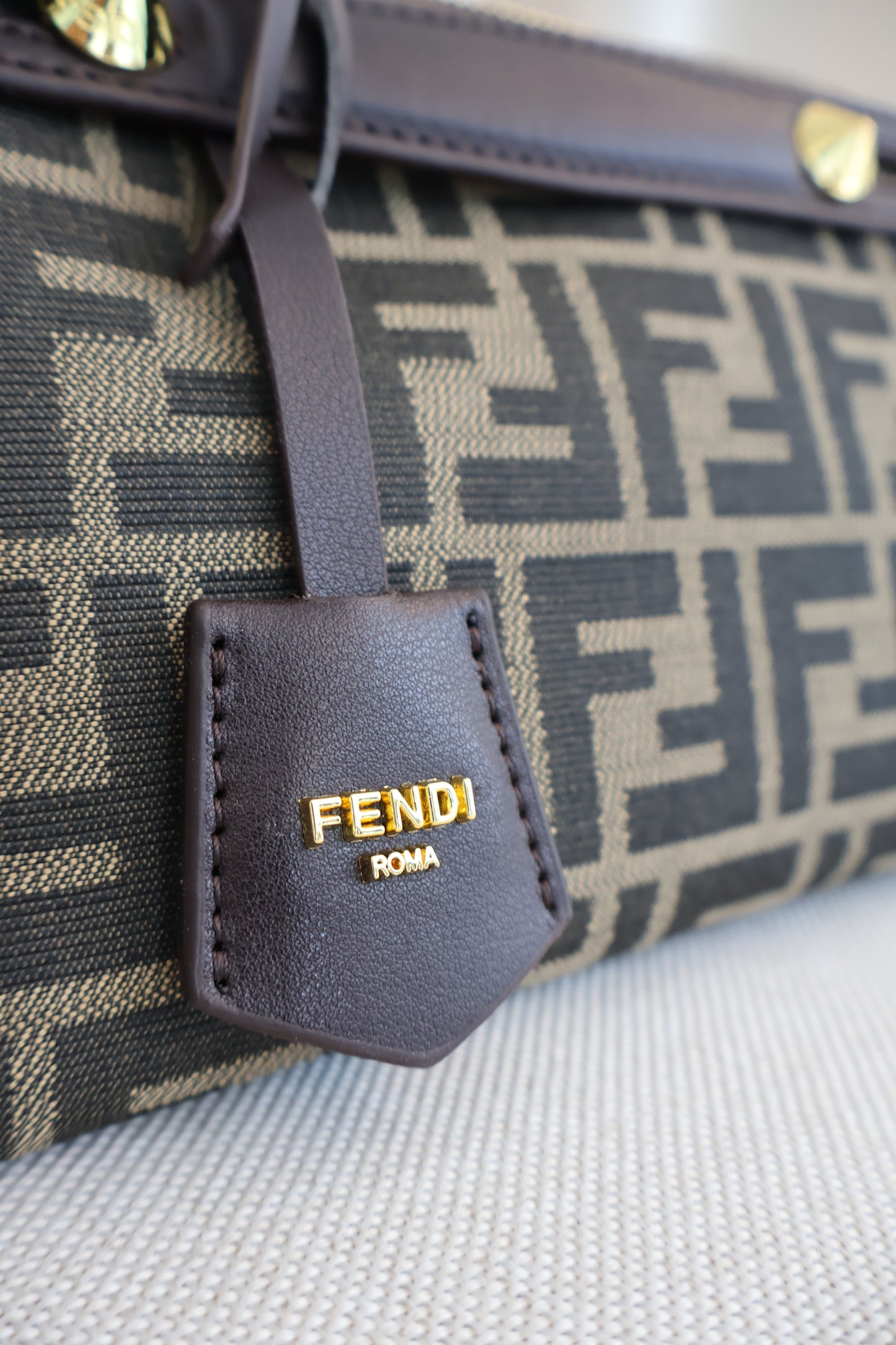Fendi By The Way Soft Mini Brown FF Jacquard Fabric Mini Bag (Whatsapp for Price & Grade)