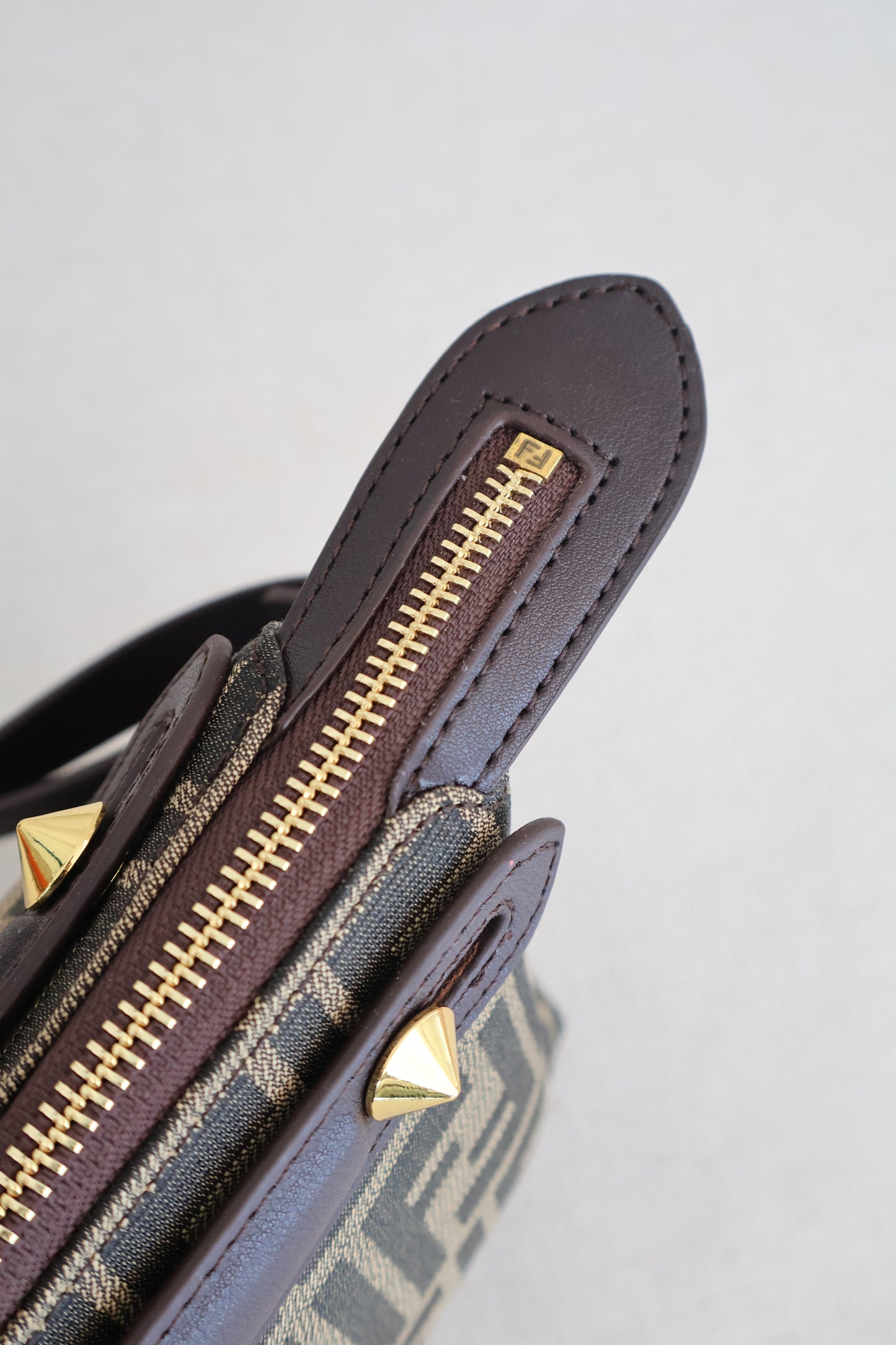 Fendi By The Way Soft Mini Brown FF Jacquard Fabric Mini Bag (Whatsapp for Price & Grade)