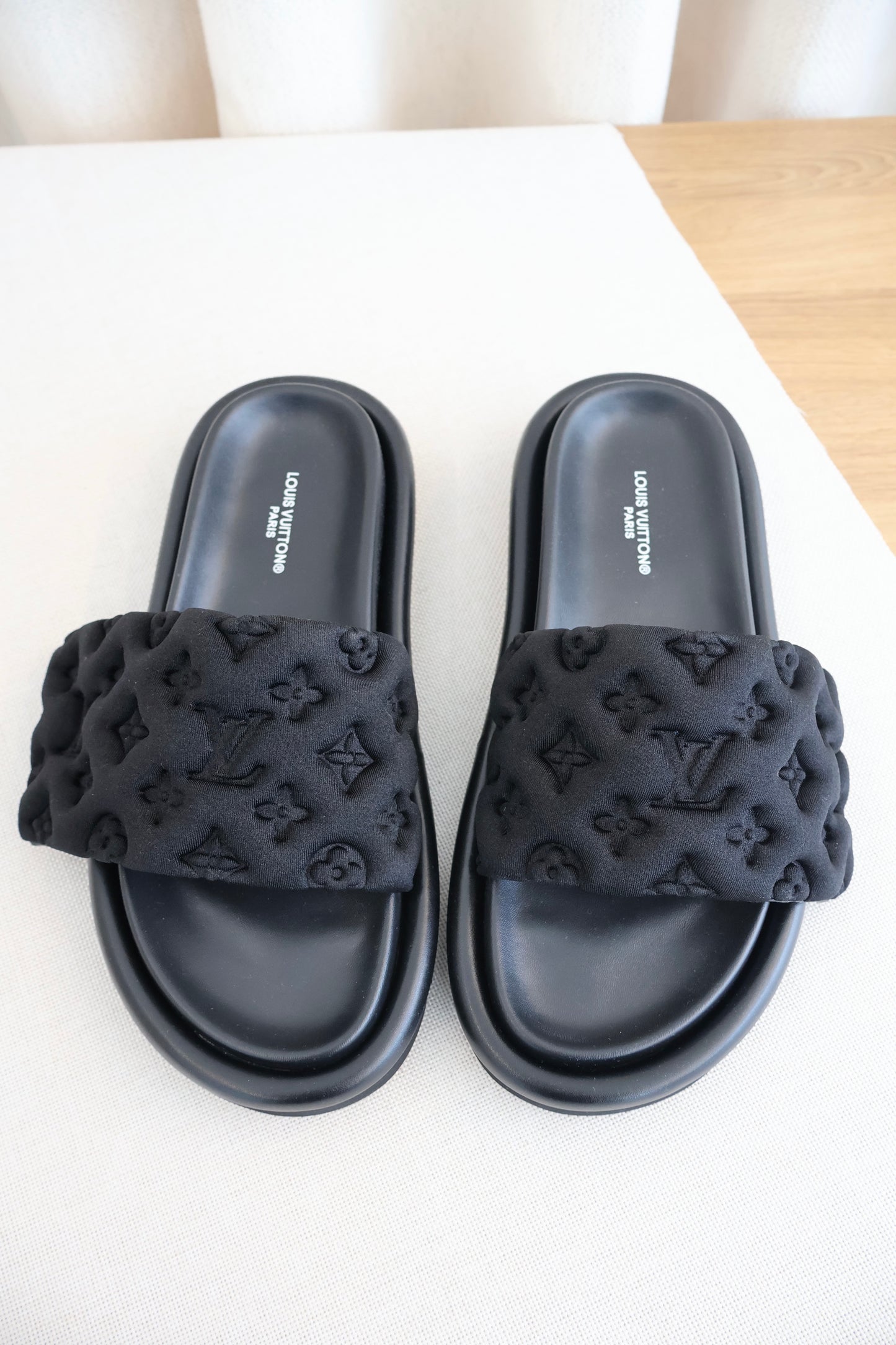 Louis Vuitton Pillow Slides Black (Whatsapp for Price & Grade)
