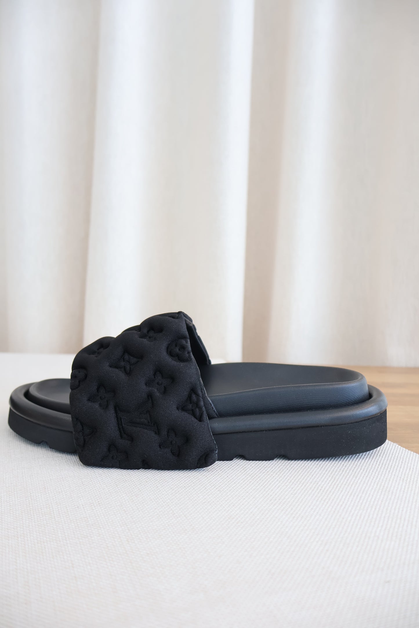Louis Vuitton Pillow Slides Black (Whatsapp for Price & Grade)