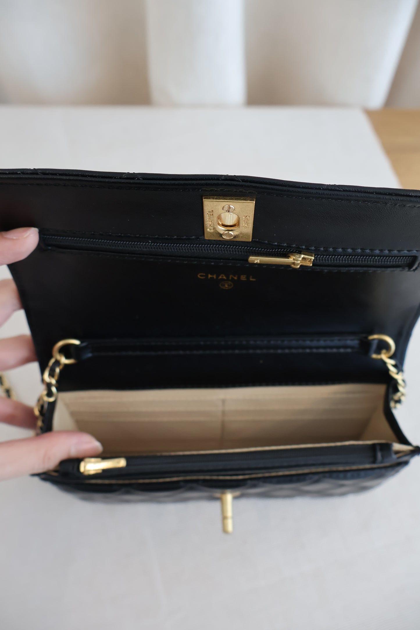 Chanel WOC Black x Pearl Crush (Whatsapp for Price & Grade)