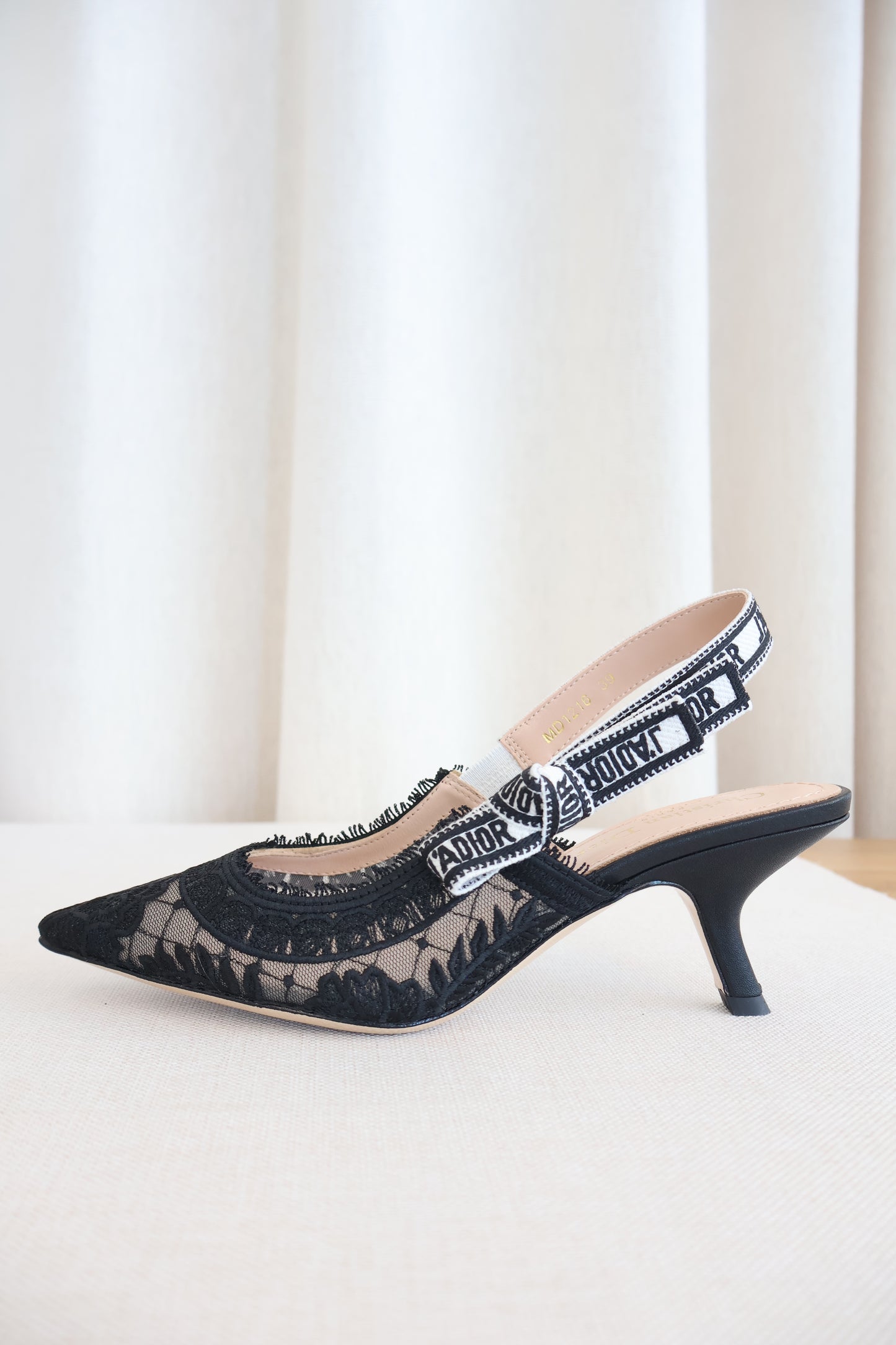 Dior J'adior Slingback Pump Black Lace (Whatsapp for Price & Grade)