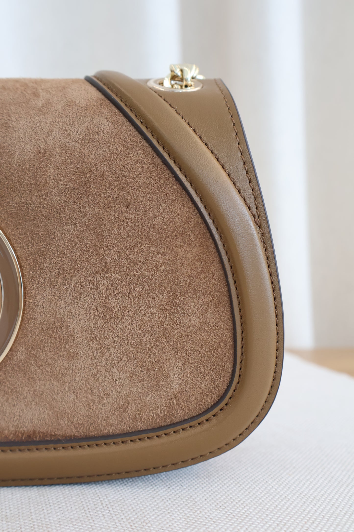 Gucci Blondie Small Shoulder Bag Light Brown Sude (Whatsapp for Price & Grade)