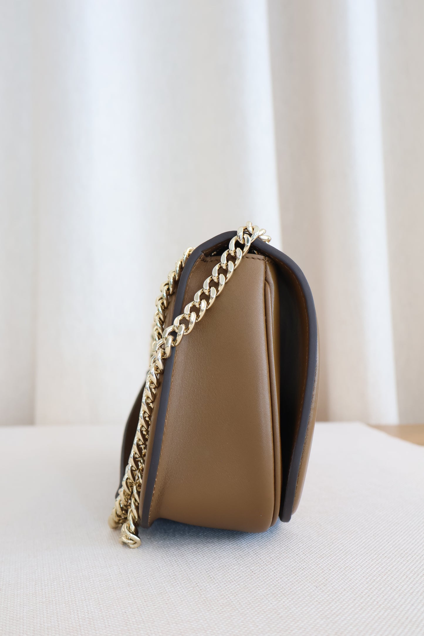 Gucci Blondie Small Shoulder Bag Light Brown Sude (Whatsapp for Price & Grade)