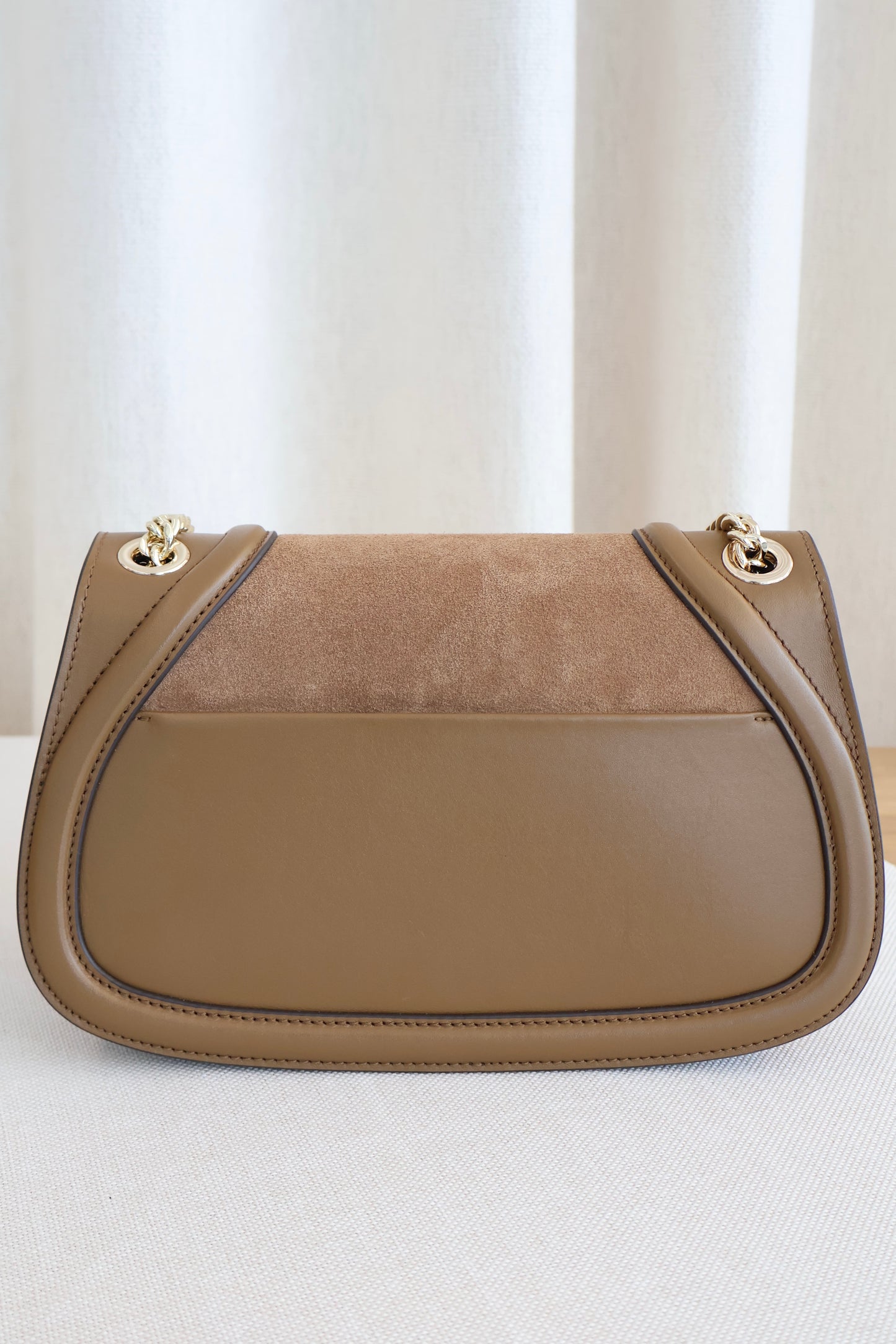 Gucci Blondie Small Shoulder Bag Light Brown Sude (Whatsapp for Price & Grade)