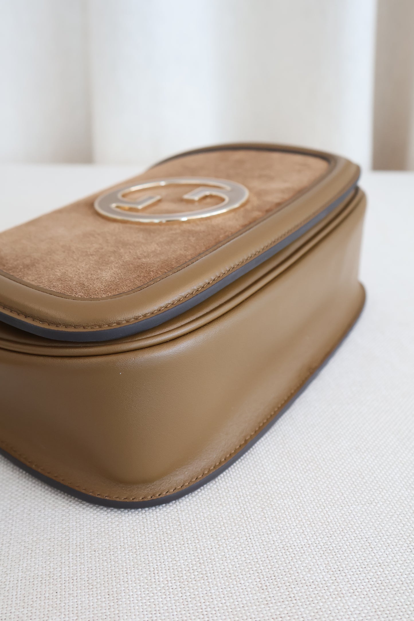 Gucci Blondie Small Shoulder Bag Light Brown Sude (Whatsapp for Price & Grade)