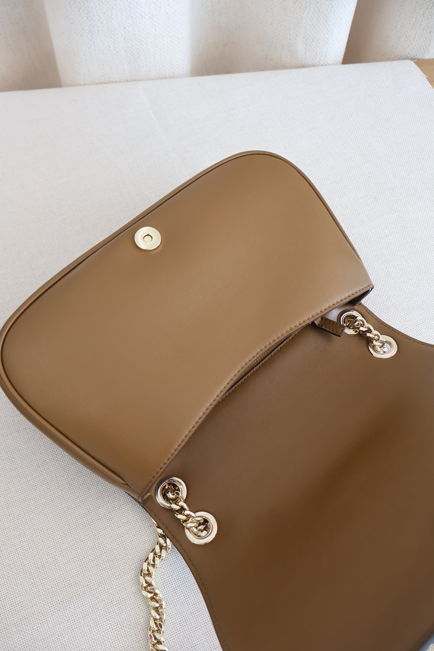 Gucci Blondie Small Shoulder Bag Light Brown Sude (Whatsapp for Price & Grade)