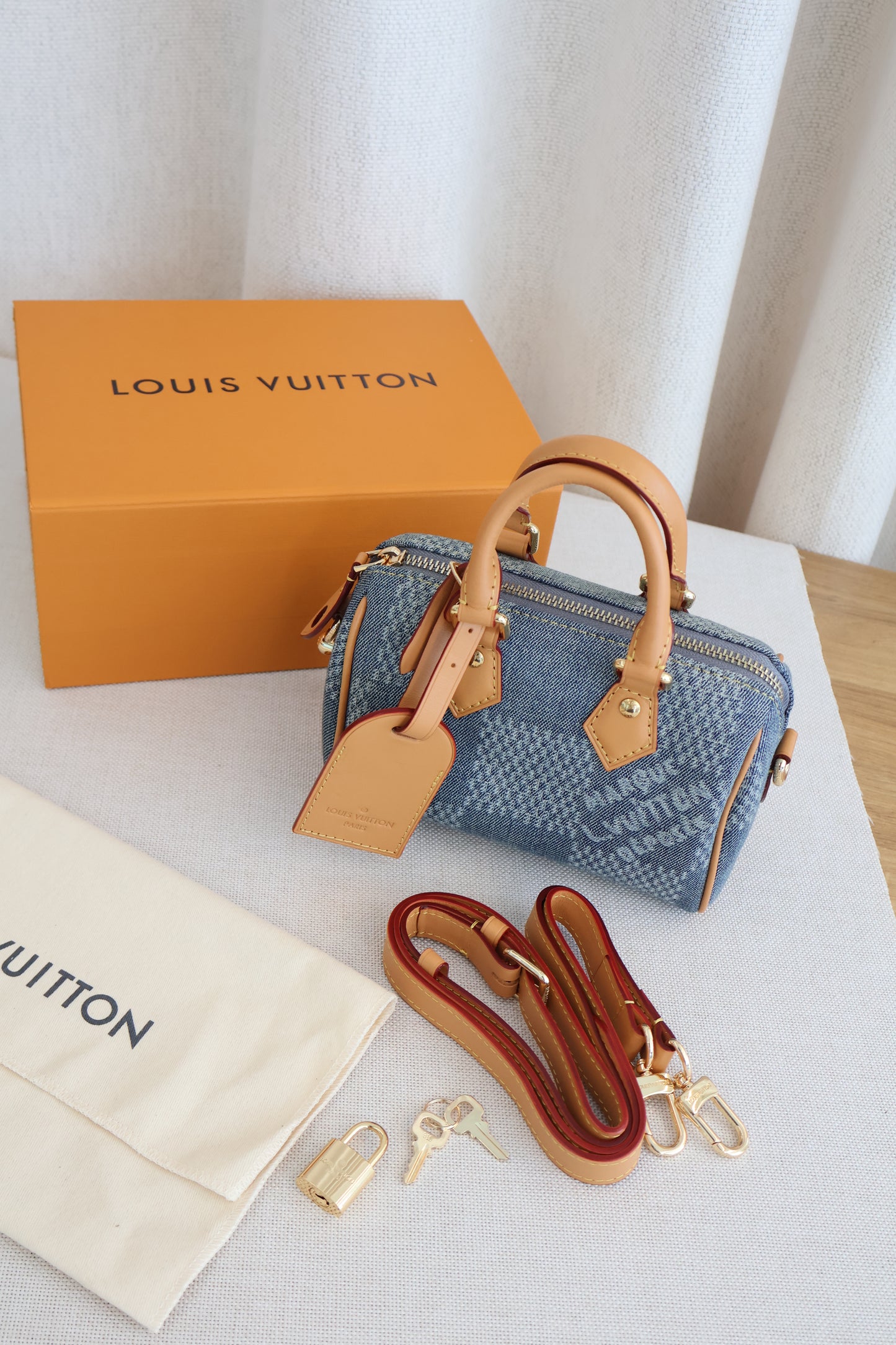 Louis Vuitton Speedy 18 Bandouliere Damier (Whatsapp for Price & Grade)