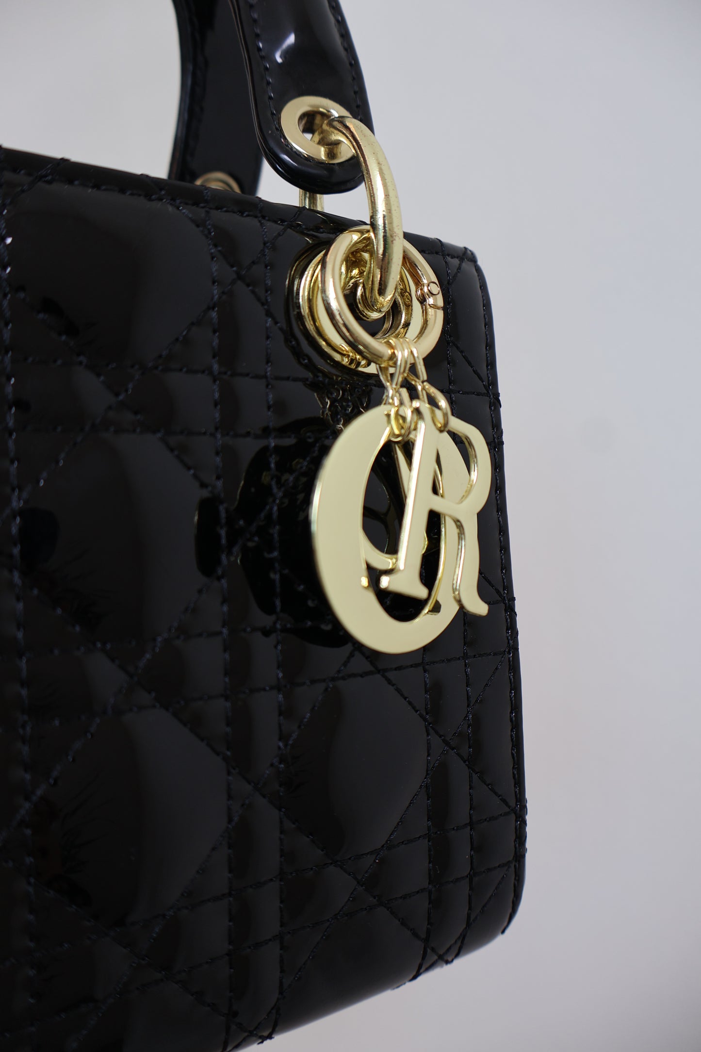 Dior Lady Dior Black Patent (Whatsapp for Price & Grade)