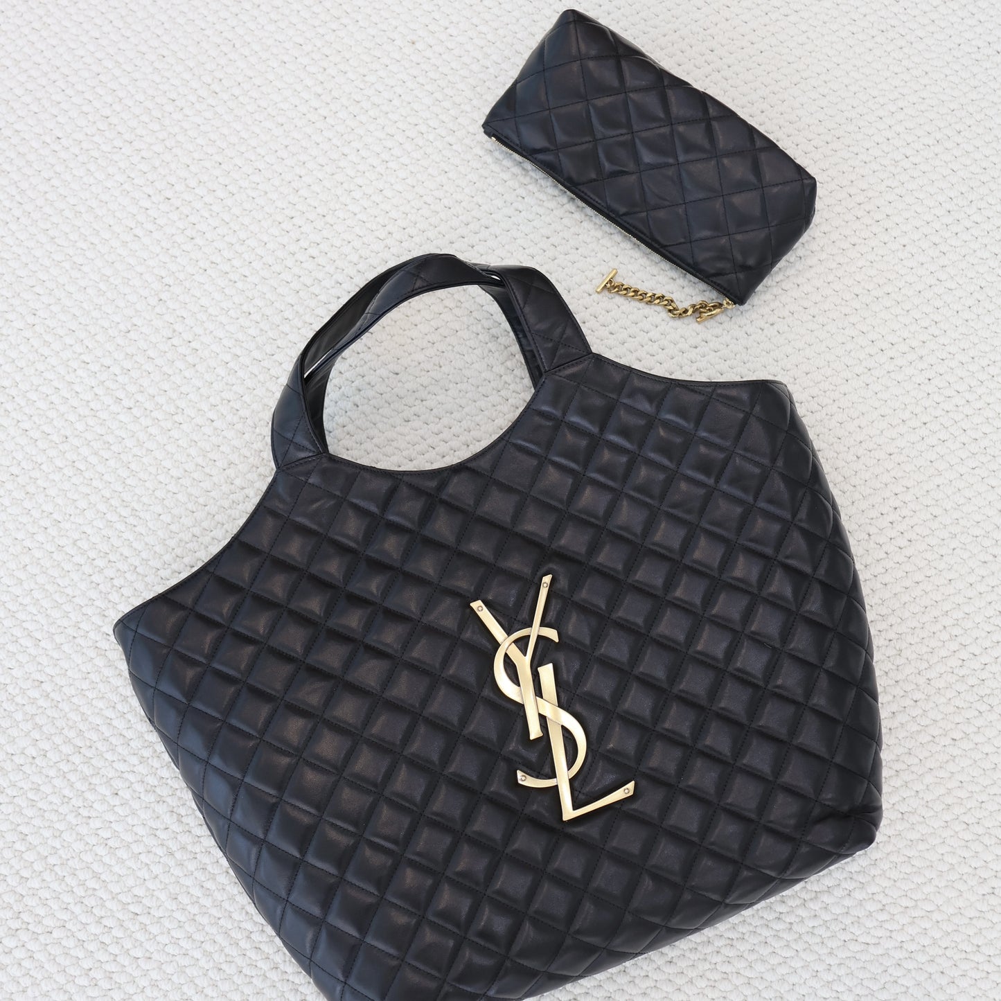 YSL ICARE Shopping Bag Black (Whatsapp for Price & Grade)