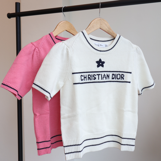 Dior Knitted Top Pink or White (Whatsapp for Price & Grade)