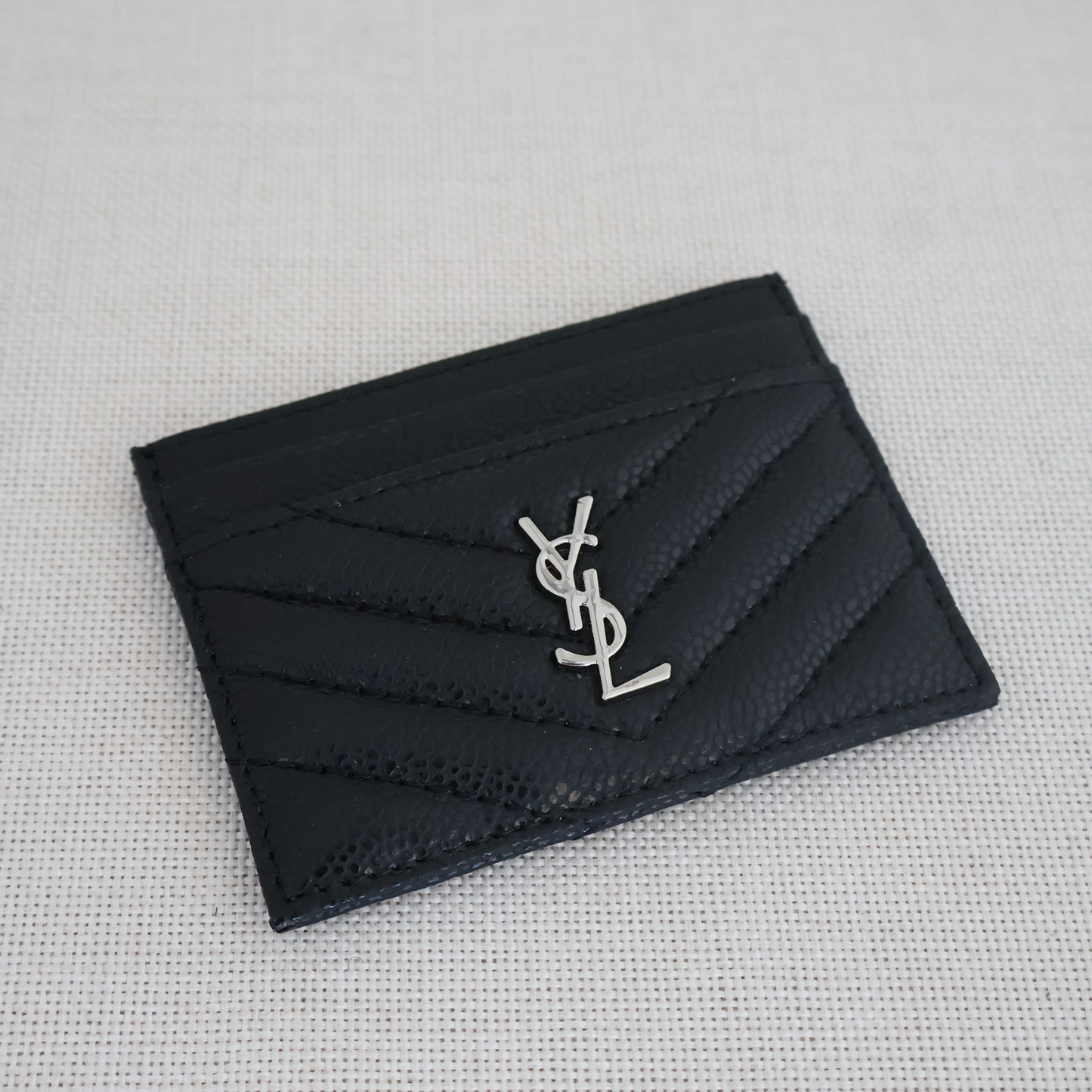 YSL Cardholder Black x Silver (Whatsapp for Price & Grade)
