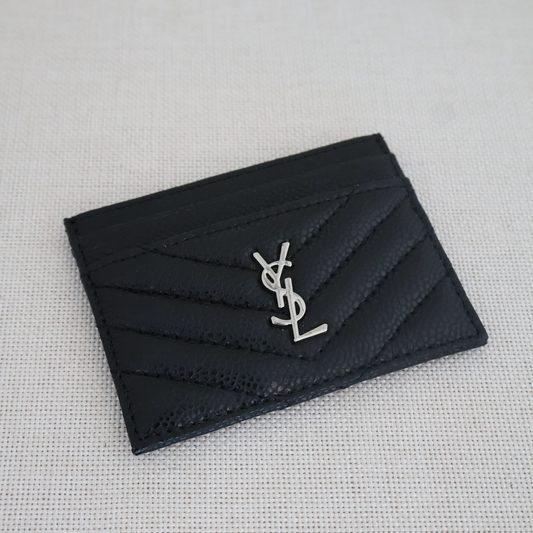 YSL Cardholder Black x Silver (Whatsapp for Price & Grade)